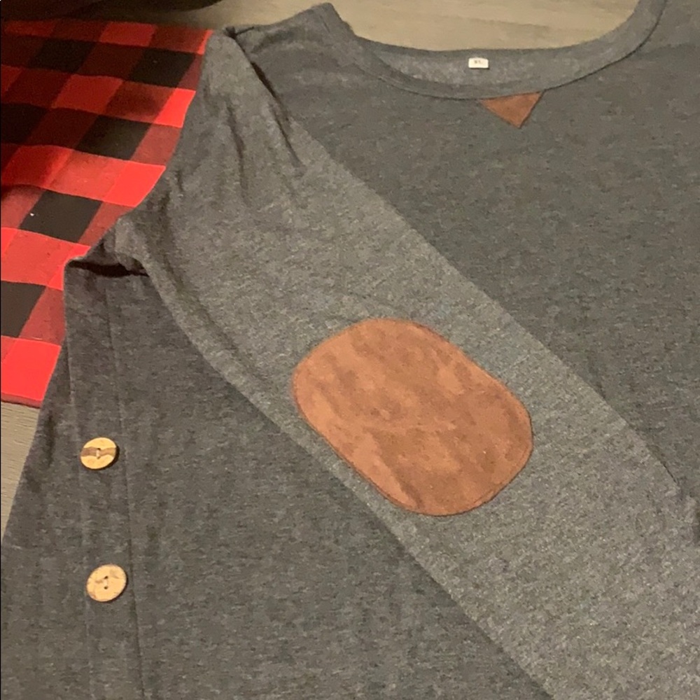 Tunic with elbow patches